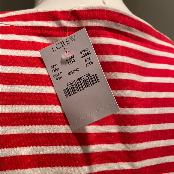 🎉HP🎉 J.Crew Factory Striped Poplin-Trimmed Dress Sz XXS - Picture 8 of 8